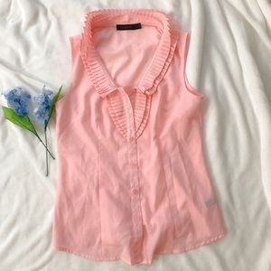 NWOT The Limited Neon Pink Sleeveless Shirt
